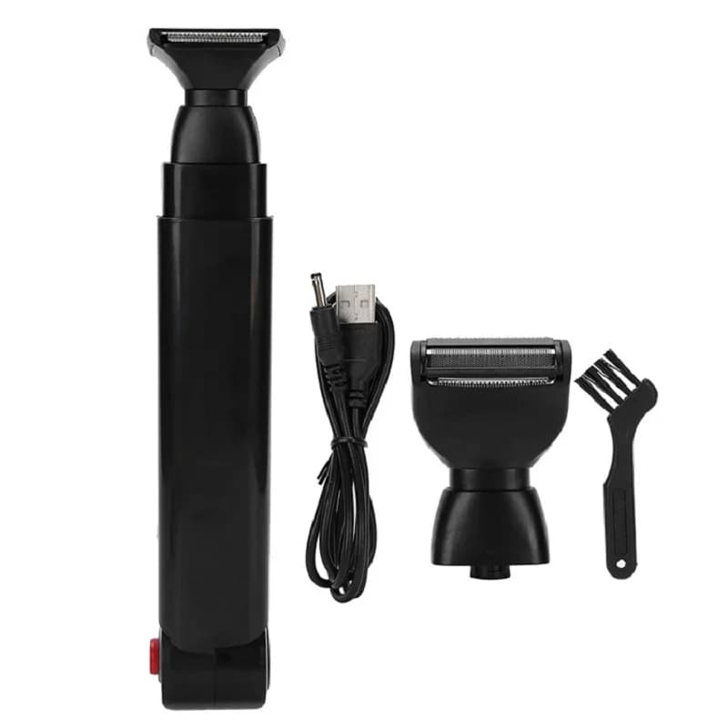 Electric Back Shaver 2 In 1 Facial Hair Trimmer Razor Rechargeable Foldable Handle Back Hair Removal Men Body Groomer - 6