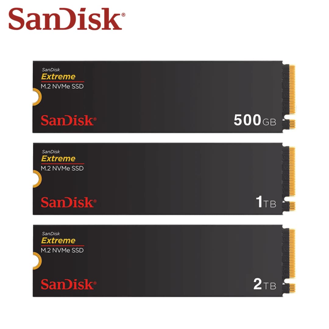SanDisk Extreme M.2 2280 NVMe PCIe Gen 4.0 SSD سرعة قراءة تصل إلى 5150 ميجابايت/ثانية 2 تيرابايت 1 تيرابايت 500 جيجابايت محرك أقراص صلبة داخلي لأجهزة الكمبيوتر المحمولة