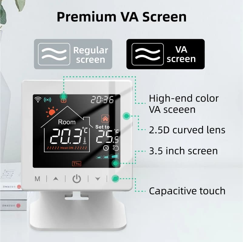 منزل ذكي ترموستات واي فاي تيا RF لاسلكي غلاية الغاز التدفئة جهاز التحكم عن بعد في درجة حرارة الغرفة القابل للبرمجة مع أليكسا جوجل - 5