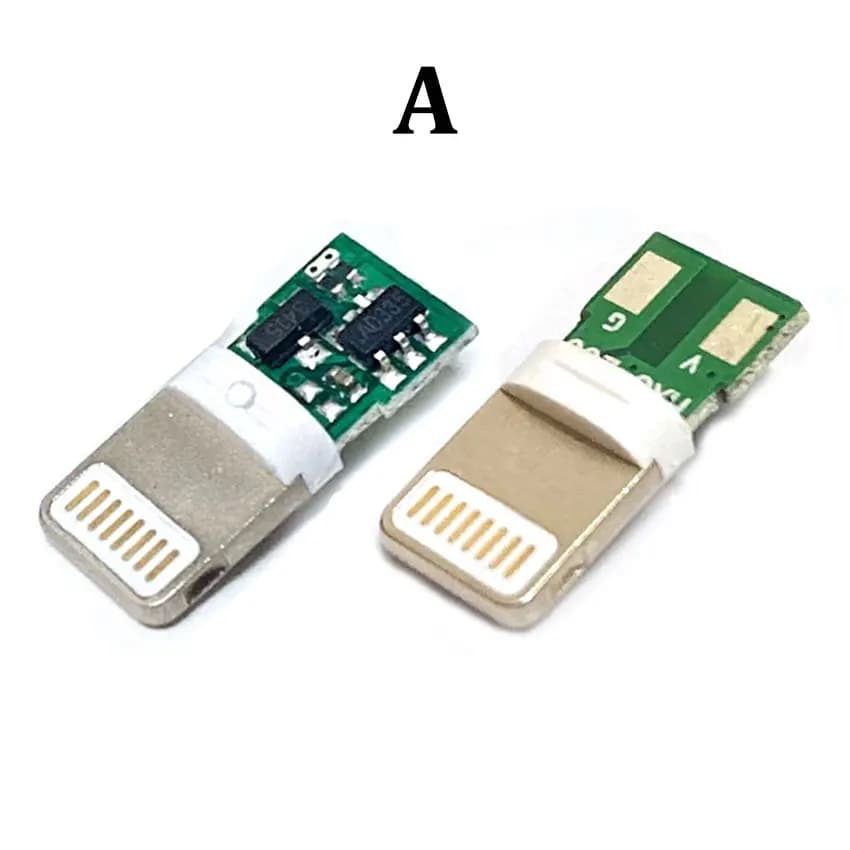 1Set Lightning Dock USB Male Plug With Chip Board Connector Fast Charging Port W/ Shell Soldering Line DIY Data Cable For Iphone - 2