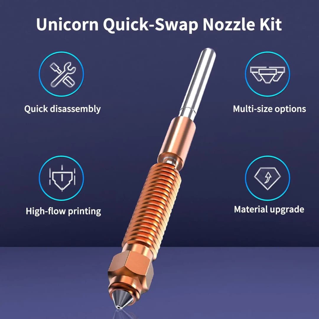 Creality K1 SE Nozzle 0.2/0.4/0.6/0.8/1.0mm,K1CUnicorn Quick-Swap Nozzle For K1 SE/K1/K1 Max/Ender 3 V3/3 V3 Plus 3D Printers - 2