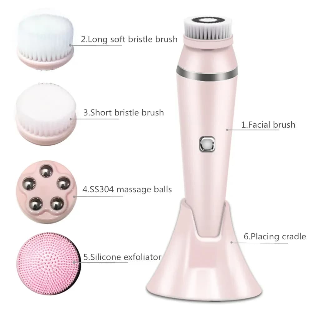 Electric Facial Brush Electric Rechargeable Waterproof exfoliating peel deep cleansing skin pore face cleanser facial cleaning - 5