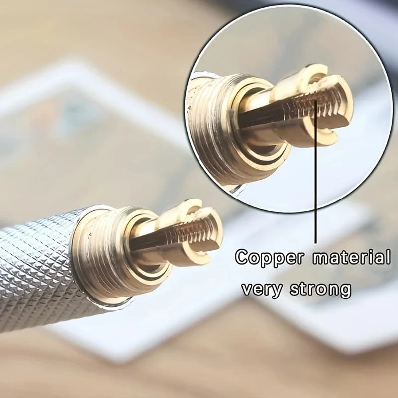 قلم رصاص ميكانيكي معدني، مقاسات 0.3/0.5/0.7/0.9/1.3/2.0 مم، مجموعة رصاص HB، لوازم مدرسية ومكتبية وفنية - 3