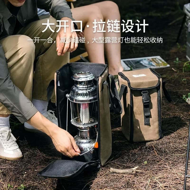حقيبة مصباح تخييم خارجية من Naturehike، محمولة، مقاومة للماء، سحاب فتحة كبيرة، حقيبة تخزين - 3