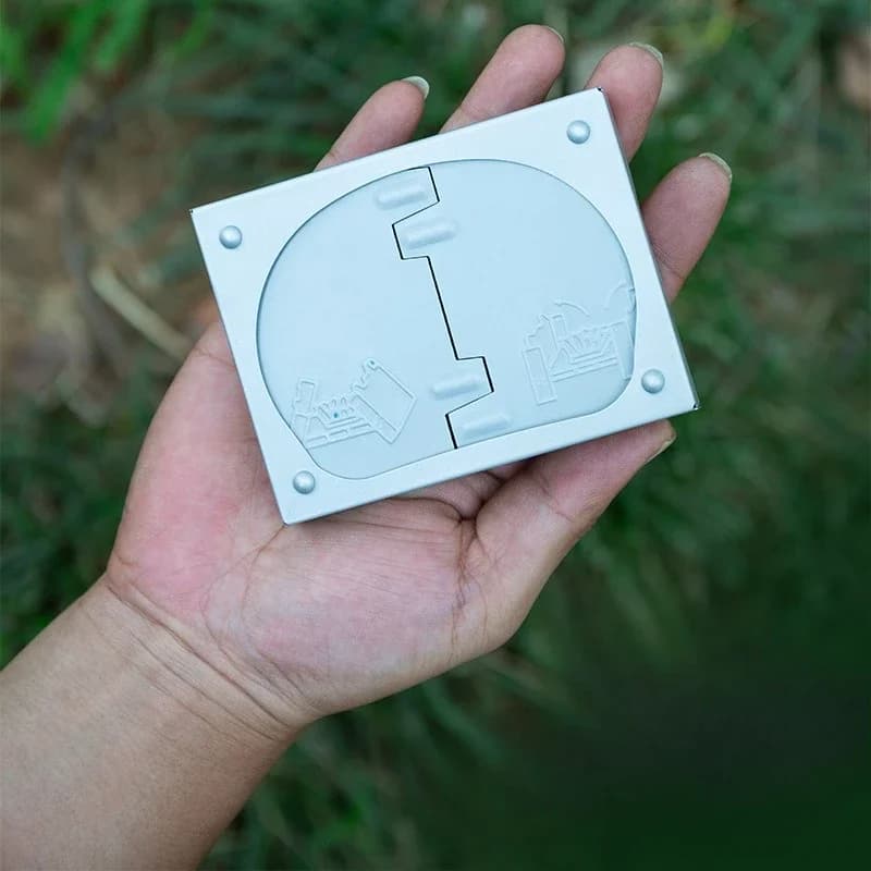 1 Mini Cooker Burner Portable Camping Equipment Windproof Folding Alcohol Card Stove Cookware Grill Picnic EDC Outdoor Mini Tool - 6