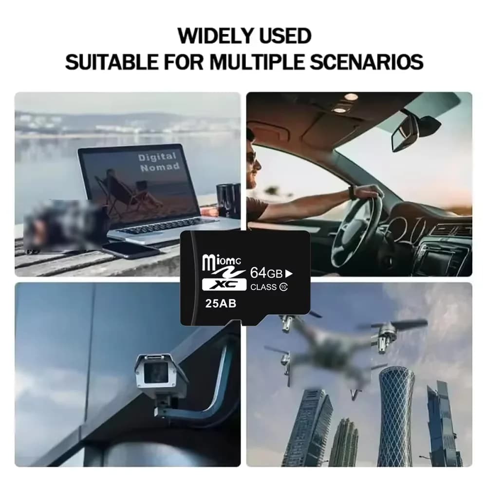 بطاقة ذاكرة عالية السرعة 10 فئات 4GB 8GB 16GB 32GB 64GB 128GB بطاقة SD صغيرة وبطاقة TF لمراقبة مسجل سرعة الطائرة بدون طيار - 2