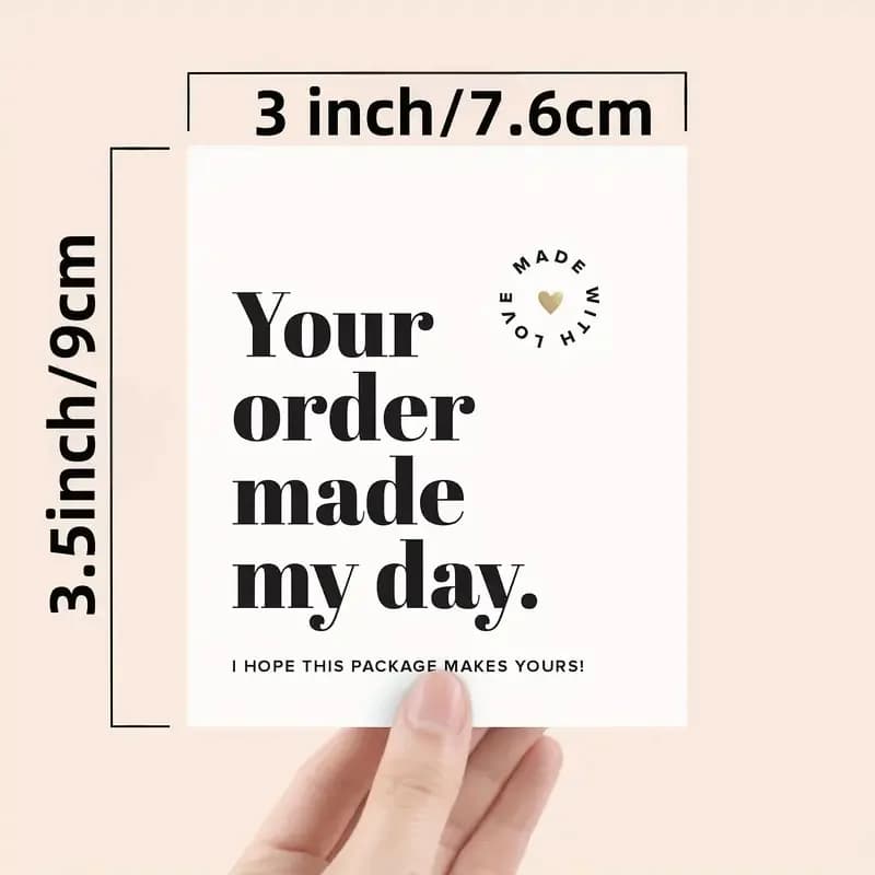 50 Pieces of Small Business Thank You Cards - Essential Packaging for Expressing Thank You to Your Customers - 5