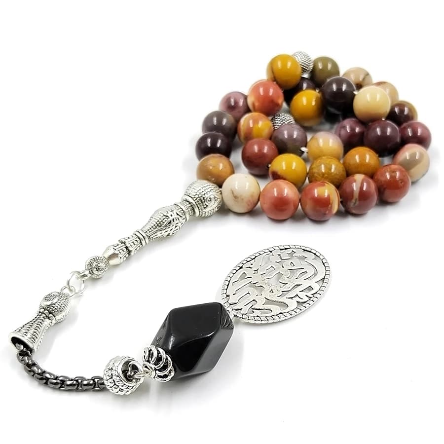 Tasbih Natural Mookaite Stone Round prayer Beads Bracelet Strand Ramadan eid gift turkish accessories on hand - 5