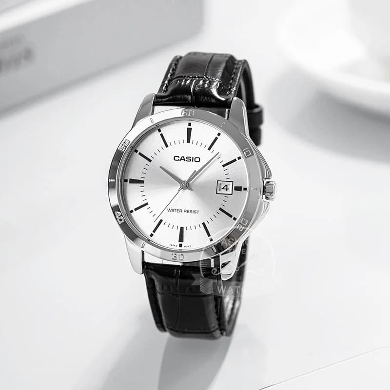 ساعة كاسيو رجالي فاخرة، كوارتز، تصميم عسكري، سلسلة MTP-V004L - 6