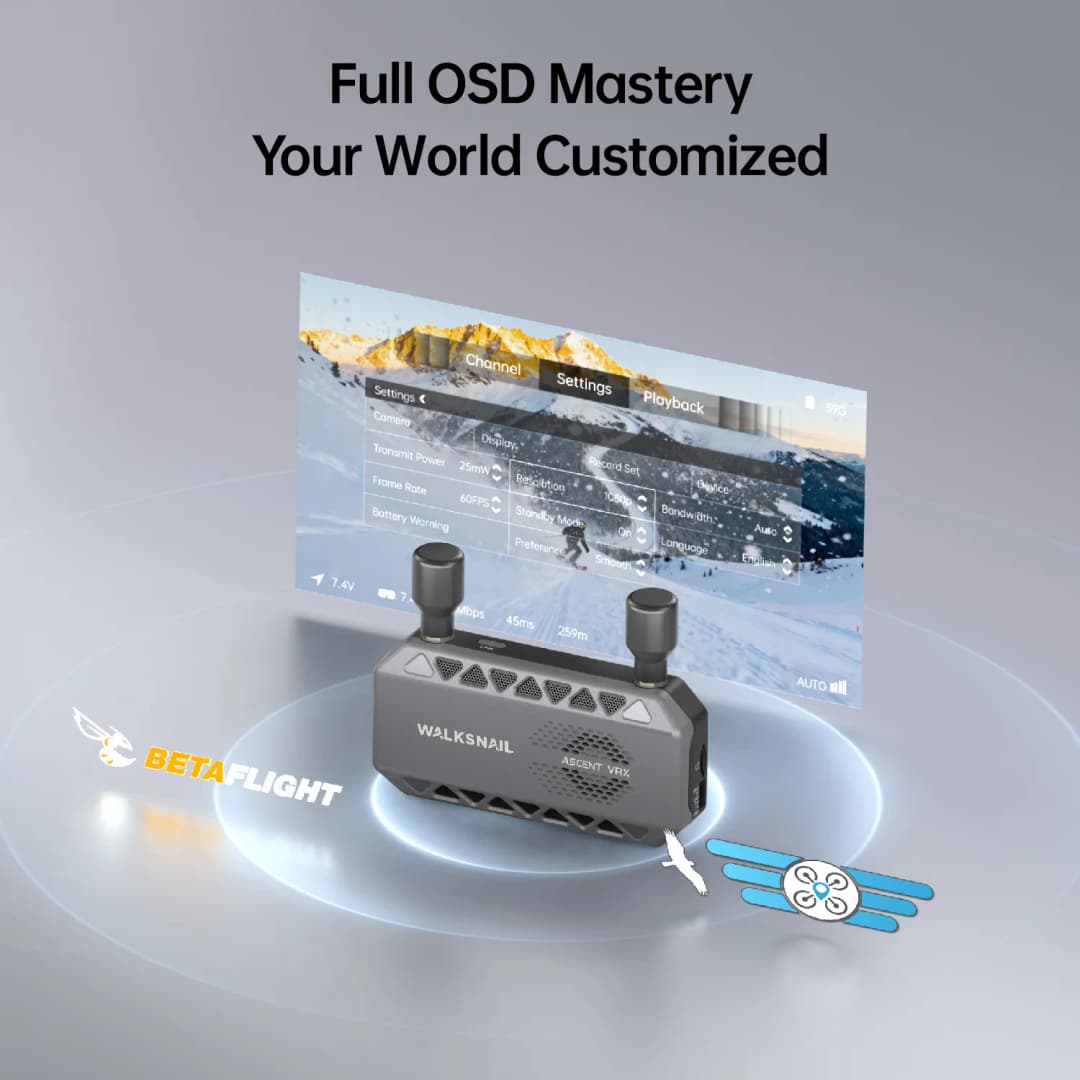 CADDXFPV Walksnail Ascent FPV VRX Receiver Supports All FPV Goggles And Displays With HDMI Input - 5