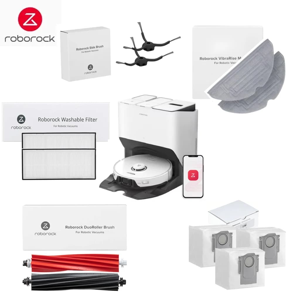 Original Roborock  S8 Pro Ultra/S8/S8+ Accessory DuoRoller Main Brush Filter Side Brushes Dust Bag Mop Cloth Parts Optional