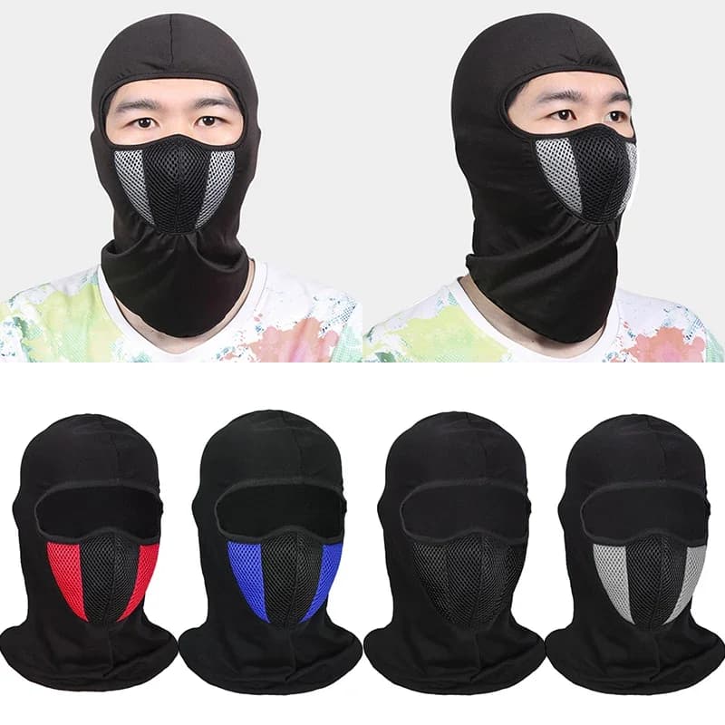 Breathable Balaclava Motorcycle Full Face Masks Skullies Cap Hat Motocross Motorbike Helmet Moto Riding Neck Face Hood Moto Mask - 2