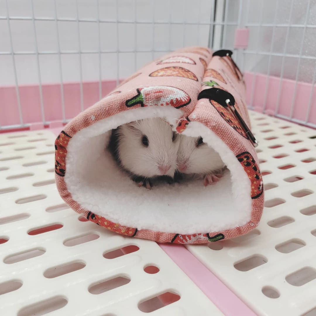 Random Color 1pc Small Pet Tunnel Honey Bag Gliding Mink Sprig Rat Guinea Pig Super Soft Plush Tunnel Nest Hamster Warm Tunnel - 5