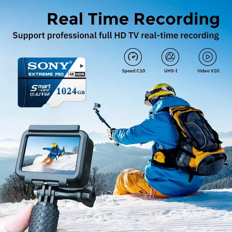 سوني بطاقة فلاش عالية السرعة 1 تيرابايت بطاقة تخزين إكستريم 128 جيجابايت مايكرو TF/SD 256 جيجابايت 512 جيجابايت بطاقة ذاكرة سعة كبيرة لأجهزة الكمبيوتر المحمولة/الكمبيوتر/ماك - 3