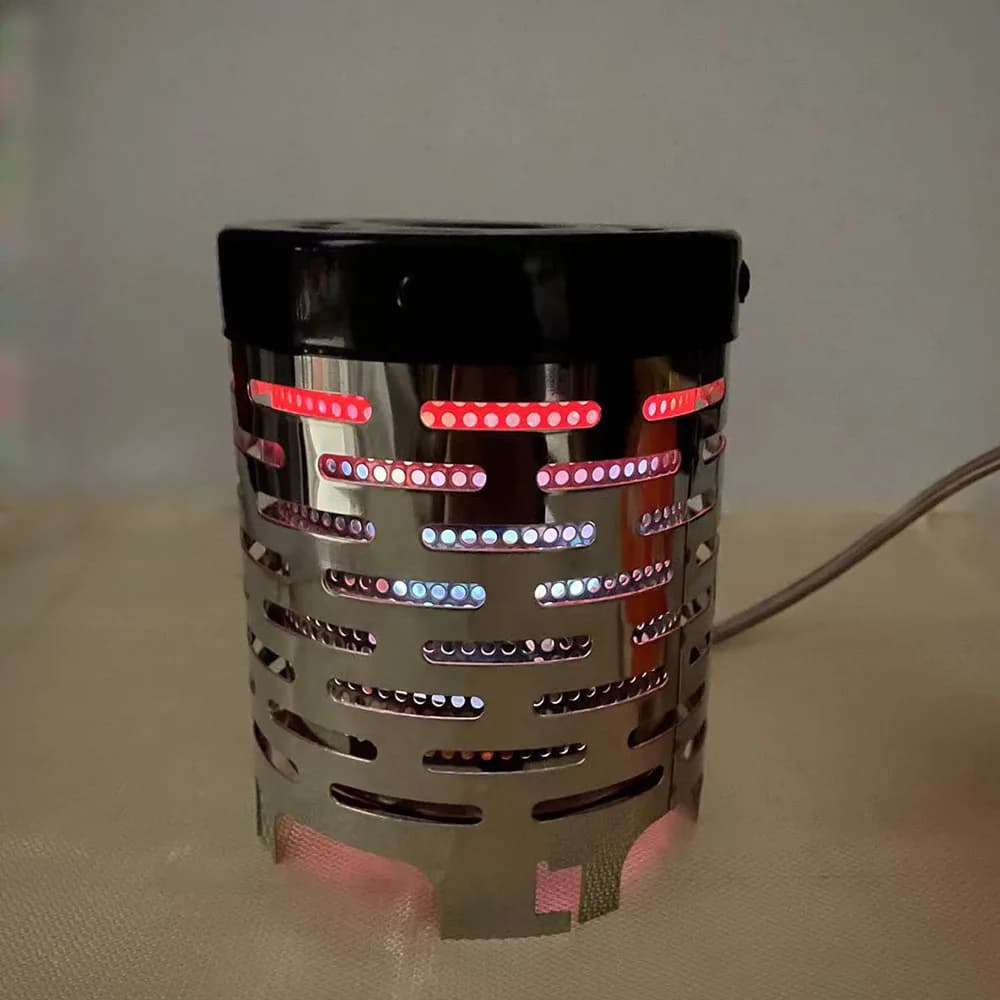 سخان غاز صغير محمول، مقاوم للاهتراء، مثالي للتخييم، مع غطاء تدفئة - 3