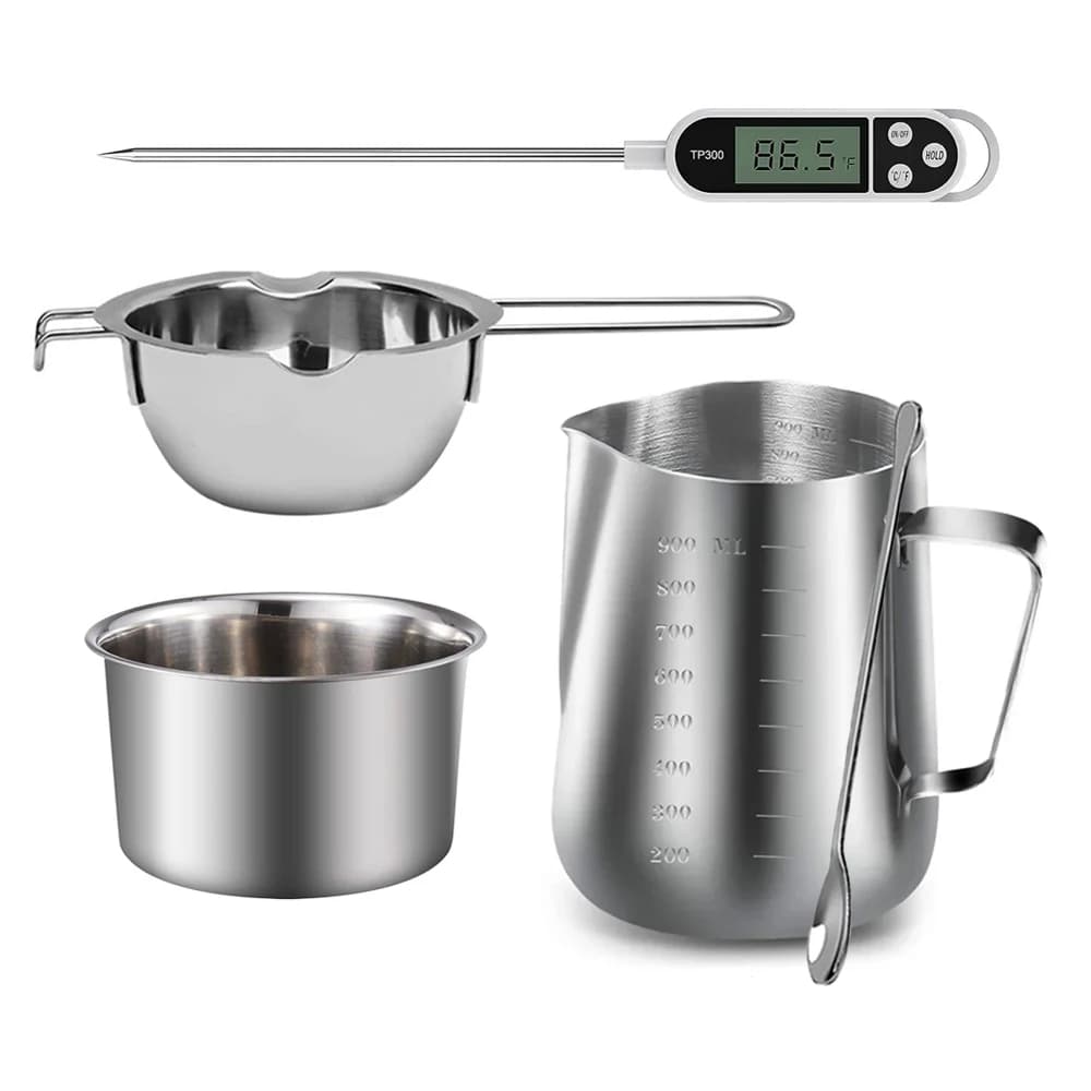 شمعة صنع صب وعاء عالية الجودة الفولاذ المقاوم للصدأ غلاية مزدوجة الشمع وعاء صهر لتقوم بها بنفسك شمعة صنع كاتب عدة للمبتدئين