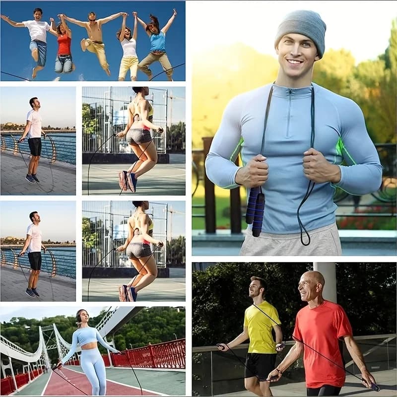 Jump Rope Steel Wire Skipping Exercise Adjustable Jumping Fitness Workout Training Home Sport Equipment Tangle-Free Student - 2