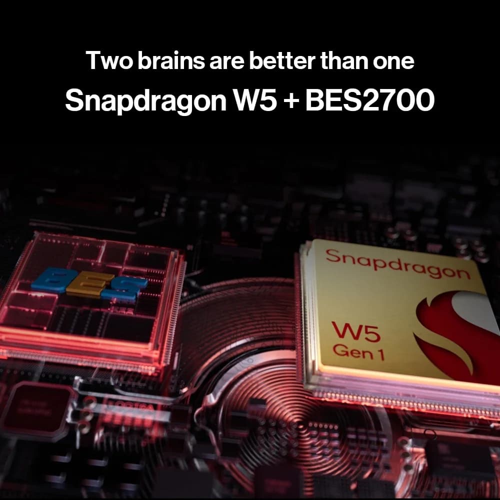 ساعة ون بلس ووتش 2R الذكية الإصدار العالمي بشاشة 1.43 أموليد ومعالج سناب دراجون W5 وبطارية تدوم حتى 100 ساعة ونظام جوجل وير أو إس 4 وNFC - 3