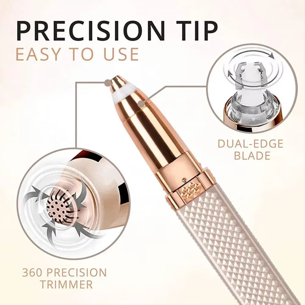 Women's 2-in-1 Electric Hair Removal Device Lip Balm Style Eyebrow Trimming Shaving Special Tool for Underarm Leg Hair Removal - 5