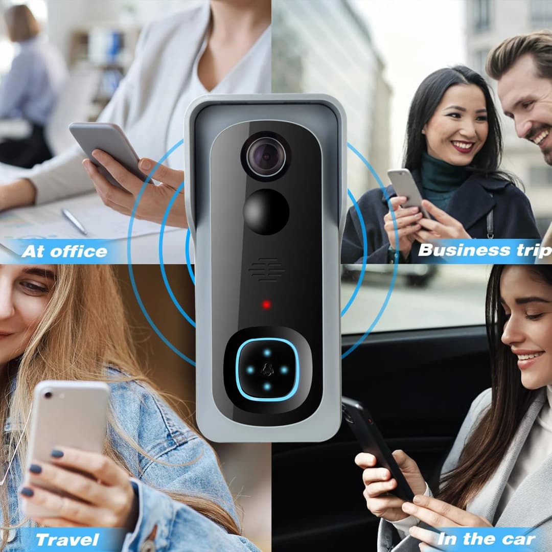 نظام التحكم الذكي في الوصول من Tuya، جرس باب ذكي مع كاميرا وإنتركوم، أمان منزلي مع صوت وفيديو ثنائي الاتجاه عبر واي فاي - 6