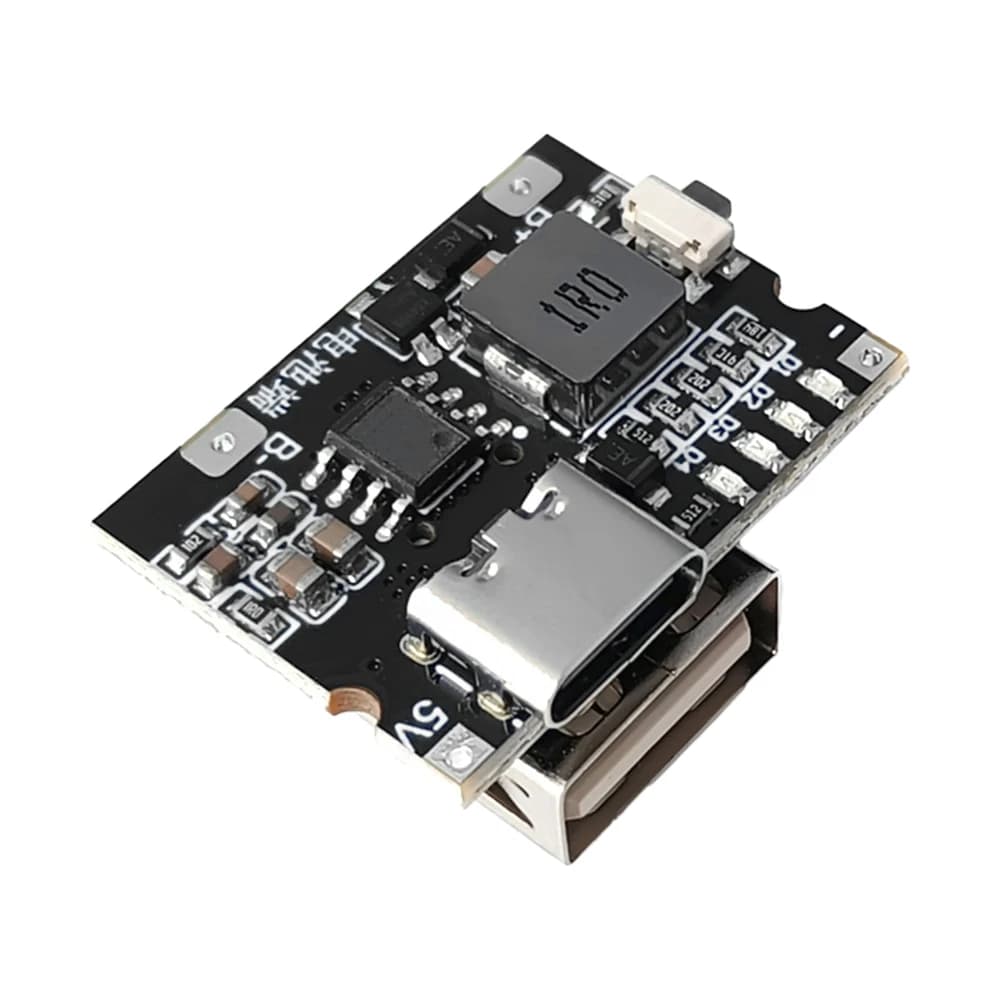 وحدة شحن وتفريغ متكاملة 5V3A لوحة طاقة 3.7V4.2V وحدة حماية الشحن إكسسوارات بنك طاقة محمول