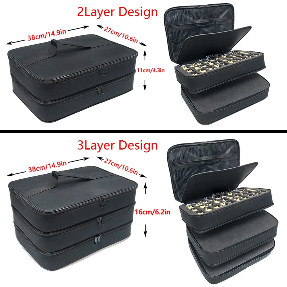 Storage BagLarge-Capacity Travel Bags With Custom Sponge EVA Tool Case Protective Zipper Box Smell Proof Carry Case - 2