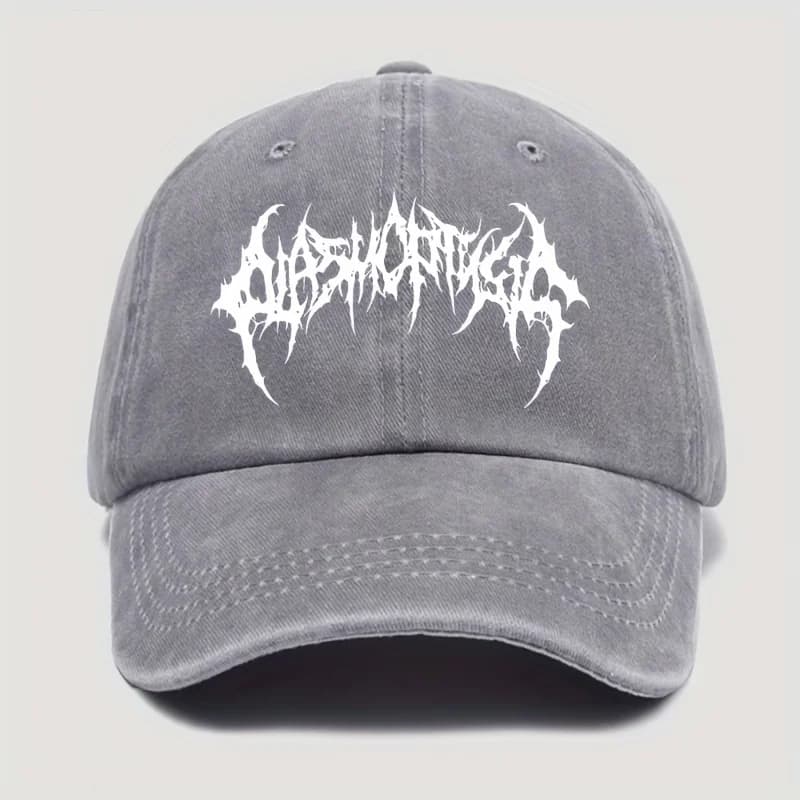 Retro style washed baseball cap with white print,men's and women's adjustable snap button for sun protection,casual outdoor wear - 4