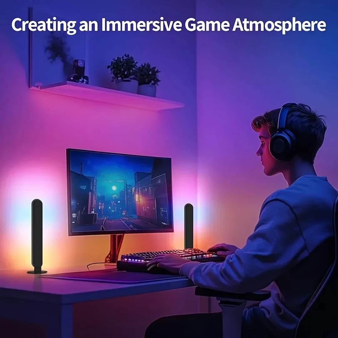 إضاءة إيقاع الموسيقى RGB نموذج محدث قابل للشحن عبر USB ديكور عيد الميلاد شريط إضاءة RGB لسطح المكتب إيقاع الموسيقى - 5