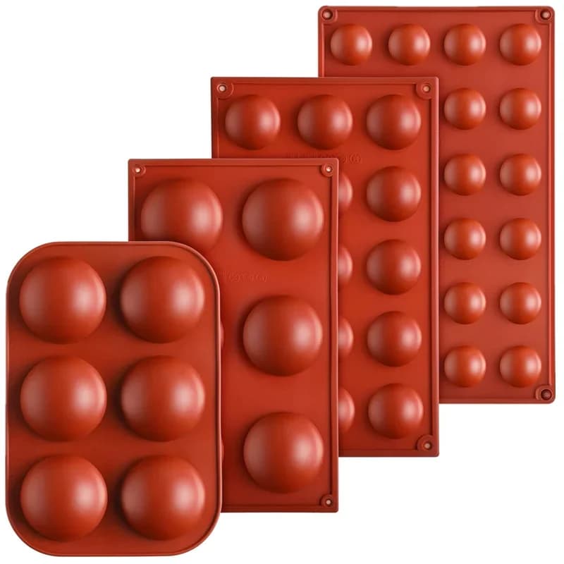 1Piece Semi Sphere Silicone Chocolate Mold Half Ball Cheesecake Tray Silicon Cake Dome Baking Mould Pudding Candy Jelly DIY Tool - 2