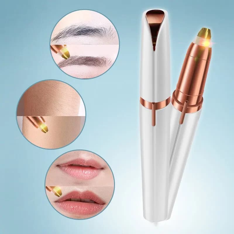 Womens Electric Eyebrow Trimmer Eye Brow Shaper Pencil Face Hair Remover For Women Automatic Eyebrow Shavers Pocketknife - 3
