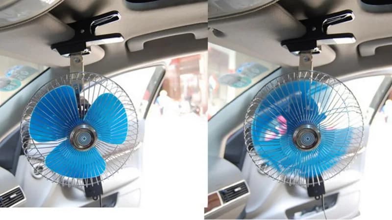 12V 25W Portable Vehicle Auto Car Oscillating New Mini Electric Low Noise 6 inch Car Auto Fan Air Cooling Fan High Quality - 2