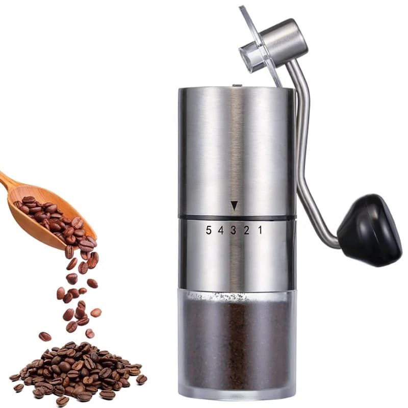 Home Office Travel Portable Hand Coffee Grinder with manual coarseness Settings User-friendly coffee hand grinder  - 6