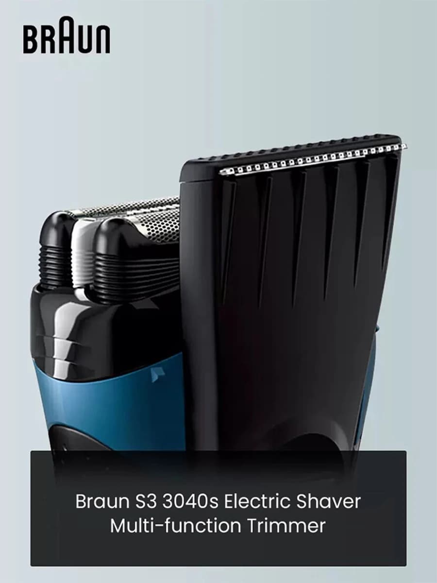 ماكينة حلاقة كهربائية Braun Series 3 ProSkin، 3 شفرات عائمة، أداة تشذيب دقيقة، مقاومة للماء 100%، قابلة للشحن لاسلكيًا للرجال - 4