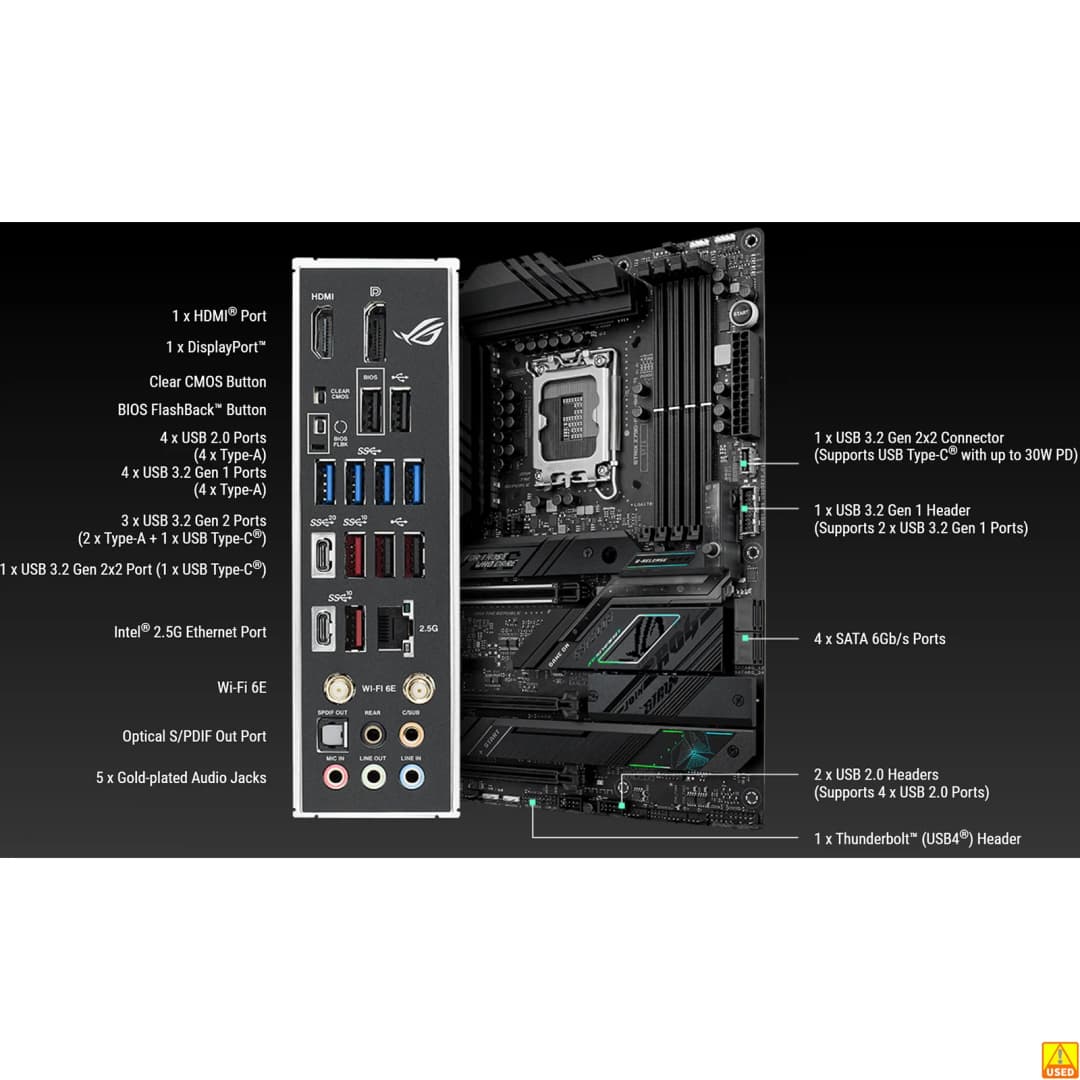 ASUS ROG STRIX Z790-F GAMING WIFI Motherboard Socket LGA1700 CPU DDR5 7800+(OC)  MHz Memory Chipset Z790 ATX Mainboard - 5