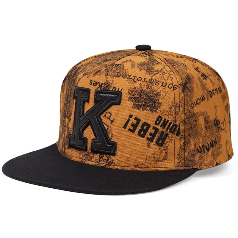 2026 spring/summer New Printed K Letter Baseball Cap Young Men and Women Hip-hop Flat-brimmed Hat Outdoor Sports Sunscreen Hat - 2