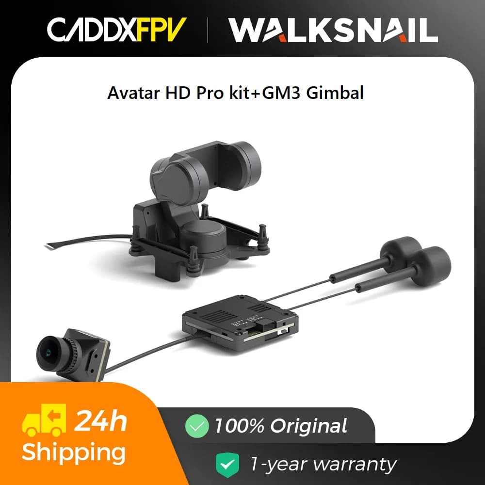 جيمبال Caddx للكاميرا GM1 GM2 GM3 رأس جيمبال FPV لتتبع Walksnail  مجموعة Avatar HD Pro Gyroflow لقطع غيار سيارات وطائرات RC FPV