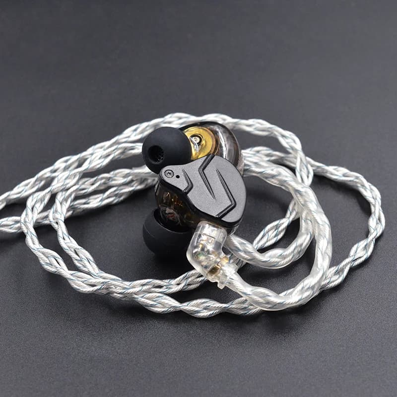 كابل سماعات KZ 8 نواة فضي أزرق هجين 784 نواة مطلي بالفضة كابل ترقية 2Pin 3.5mm قابس سلك سماعة KZ ZSXPRO ZS10PRO - 5