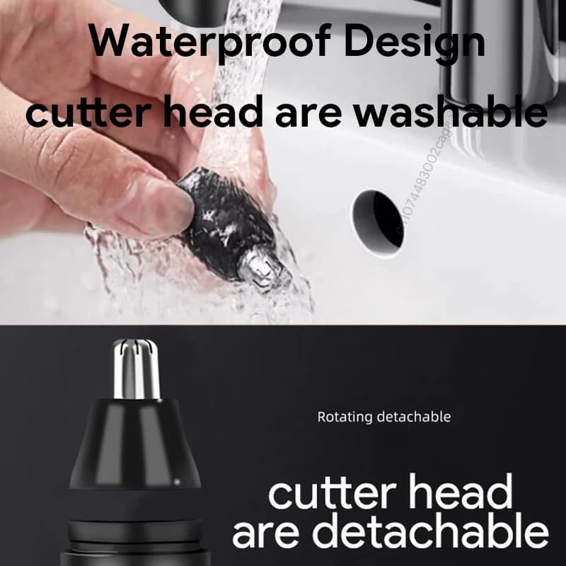 ماكينة تشذيب شعر الأنف والأذن، احترافية وآمنة، مناسبة للسفر والعمل - 6