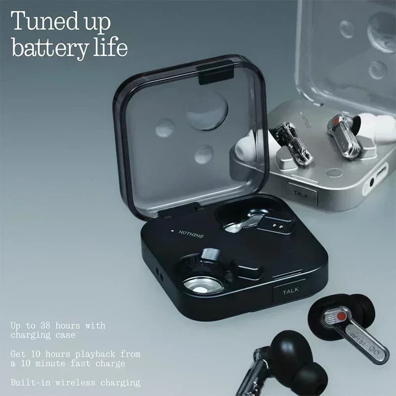 Nothing Ear (3) Wireless Earbuds Super Mic 45dB Hybrid Active Noise Cancelling Bluetooth Headphones Hi-Res 6 Mics, 12mm Dynamic - 5