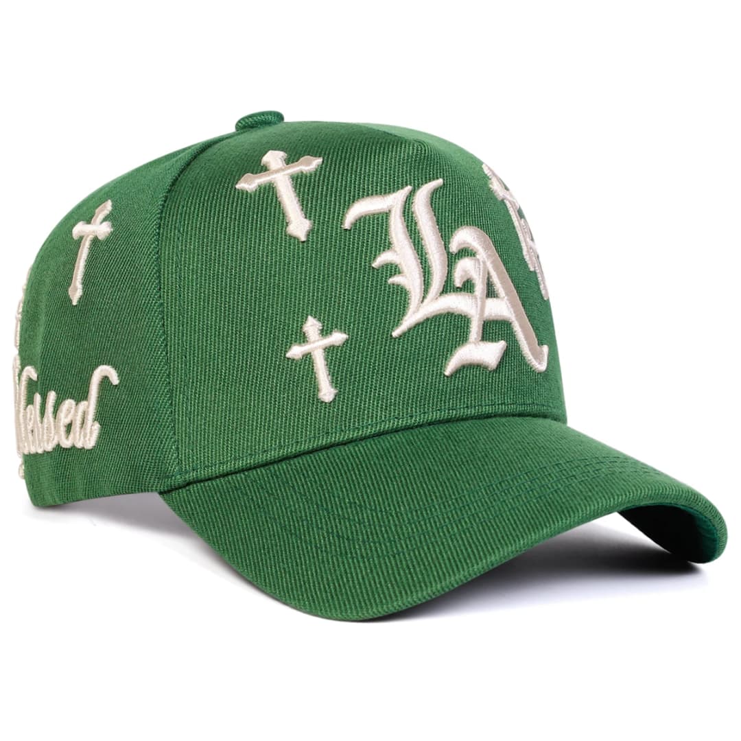 Unisex Gothic LA Cross Embroidery Baseball Caps Spring Autumn Outdoor Adjustable Casual Hats Sunscreen Hat Sports Cap - 3