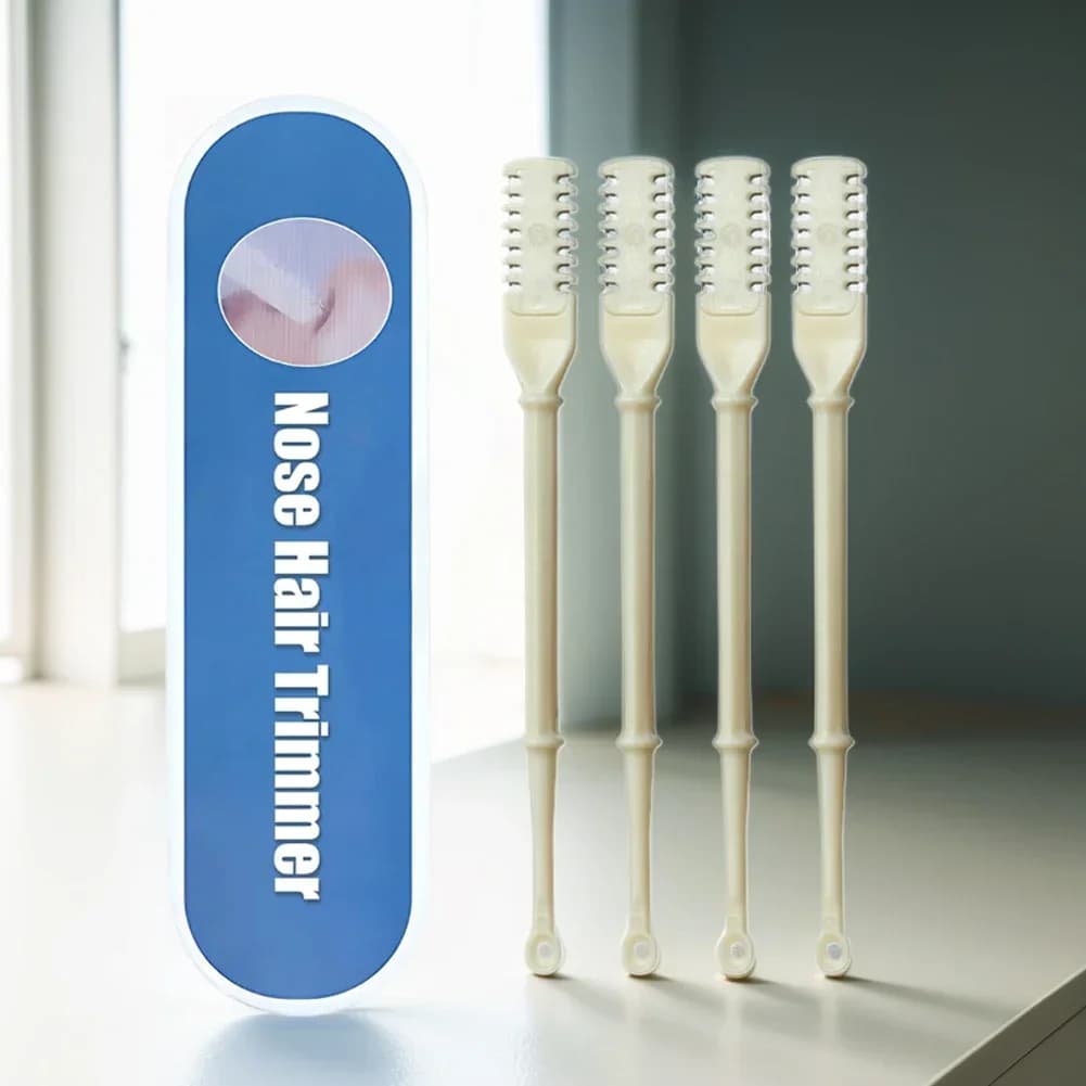 مجموعة تشذيب شعر الأنف يدوية، رأس مزدوج، آمنة للرجال والنساء، سهلة الاستخدام - 2