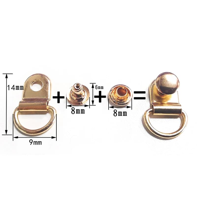 10 مجموعات مشبك حلقة D لإصلاح الحقائب وأحذية التسلق مشابك إصلاح عملية إكسسوارات زخرفية معدنية لحقيبة الحرف اليدوية - 6