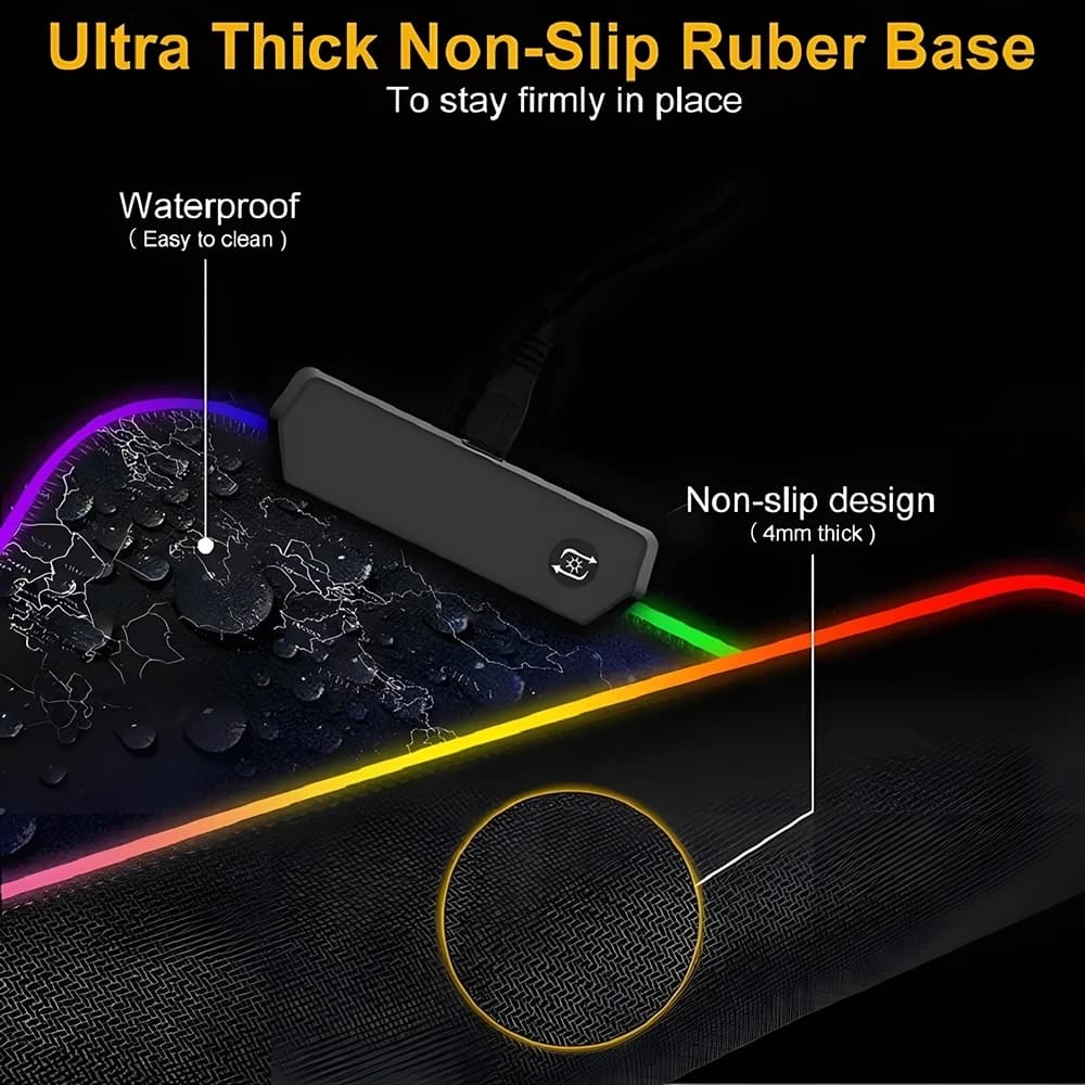Razer Mouse Pad XXL RGB Gaming Mouse Pad HD Gamer Accessories Large LED Light MousePads PC Carpet With Backlit - 2