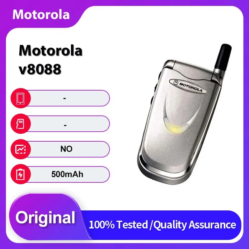 Original Unlocked Motorola v8088 2G 500mAh GSM 900 / 1800 Mobile Phone Only Support English