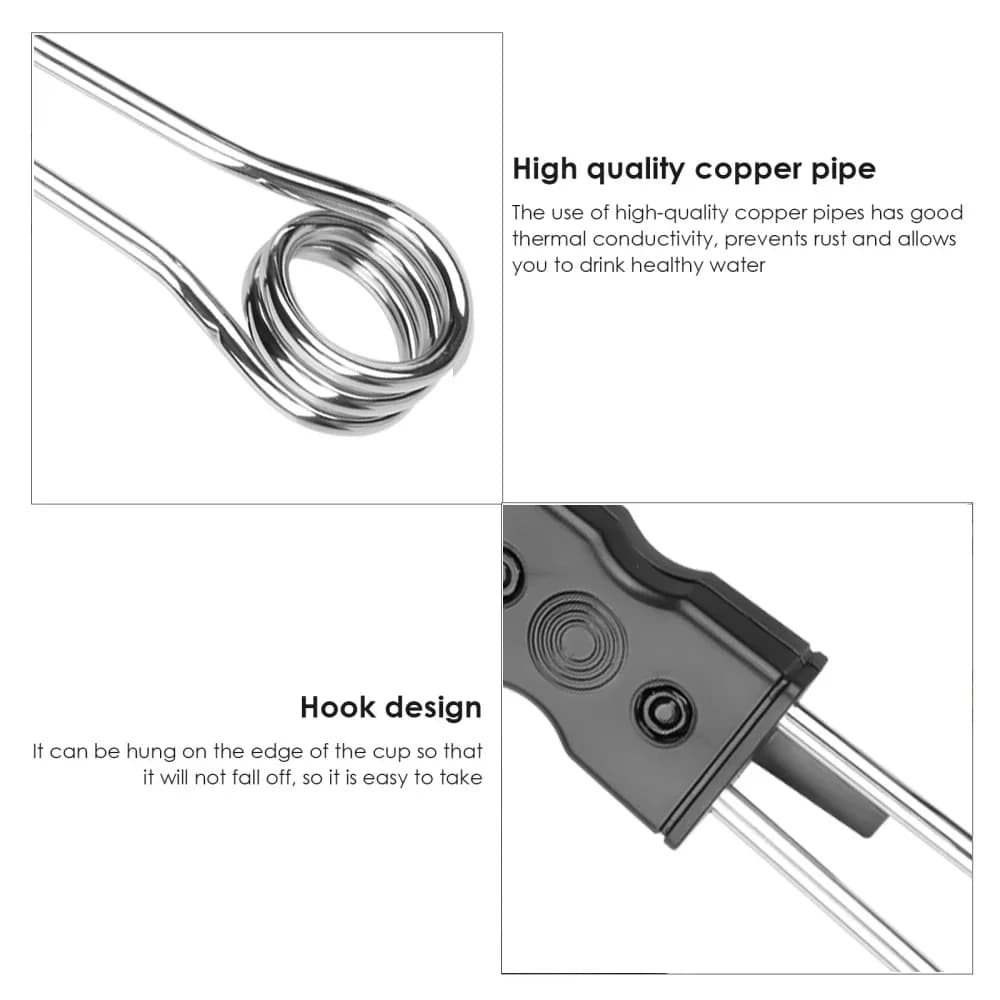 سخان غمر محمول للسيارة بجودة عالية - سخان كهربائي آمن للشاي والقهوة والماء - 4