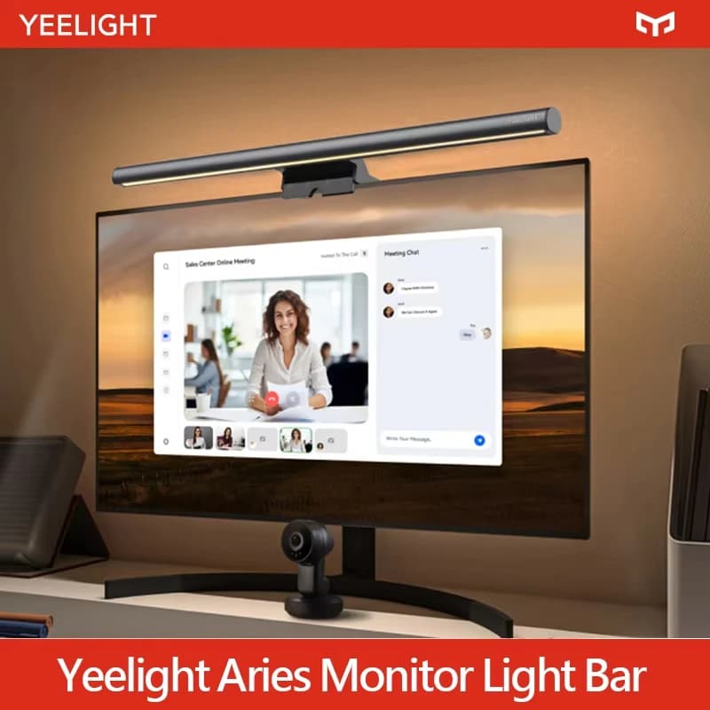 Yeelight Aries Monitor Light Bar LED Computer Screen Hanging Lamp Smart Touch 3-Level Dimming 2700K-6500K 45° Rotatable