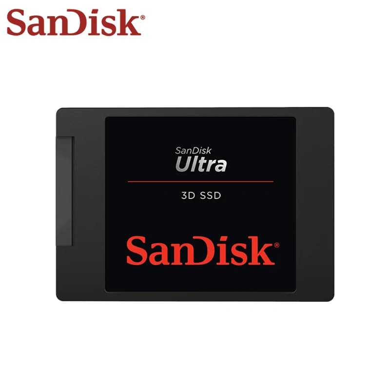 SanDisk Ultra 3D NAND SSD بسعة 500 جيجابايت و1 تيرابايت و2 تيرابايت، بسرعة قراءة تصل إلى 560 ميجابايت/ثانية، محرك أقراص صلبة داخلي SATA III للابتوب - 3