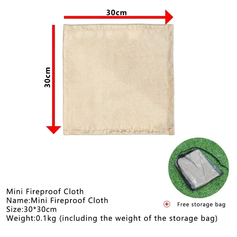 Outdoor Camping Fireproof Cloth Picnic Barbecue Insulation Mat Flame Retardant High Temperature Fire Blanket Fiberglass Mat - 4