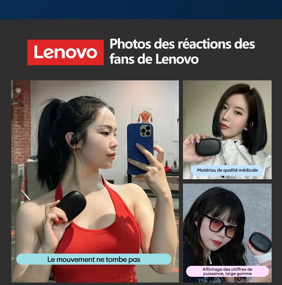 Original Lenovo LP75 TWS Bluetooth V5.3 Headphones Wireless LED Digital Display Earphones Noise Reduction Waterproof Headset New - 6