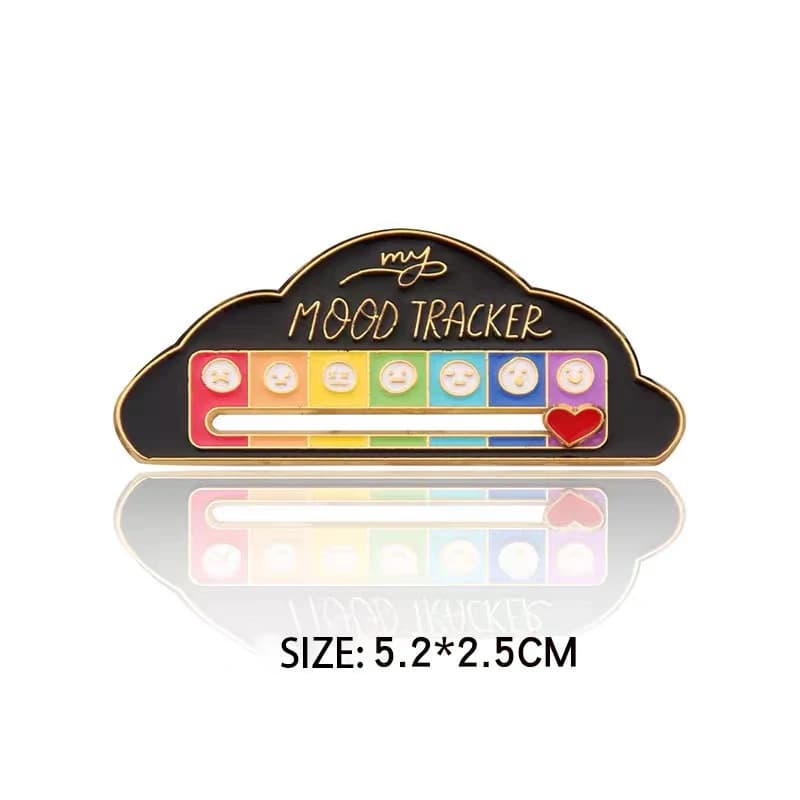 Mood Expression Pins for Women Men My Social Battery Brooches on Clothes Funny Alloy Badge Gifts - 5
